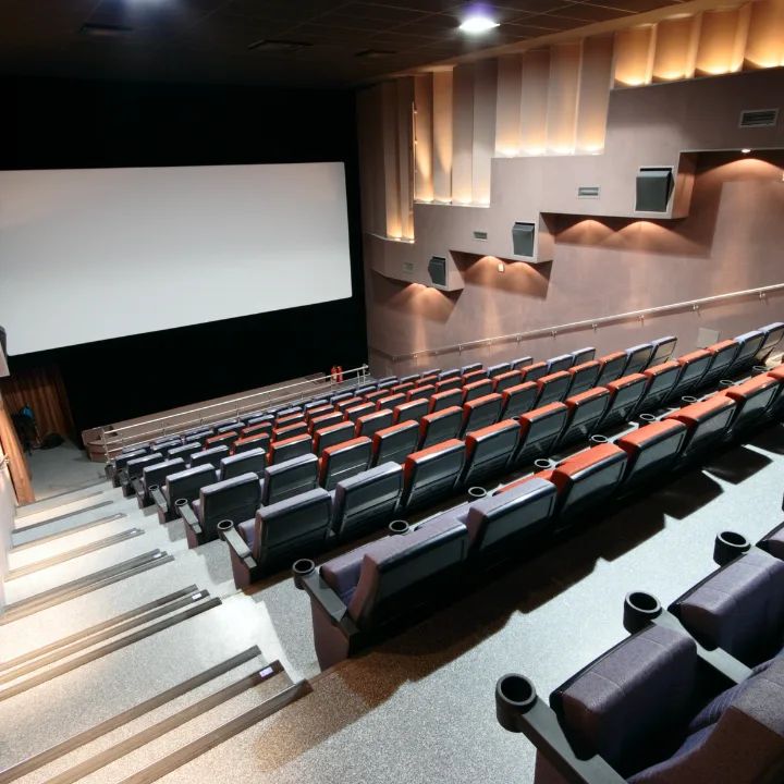 Seating and stage in an entertainment venue