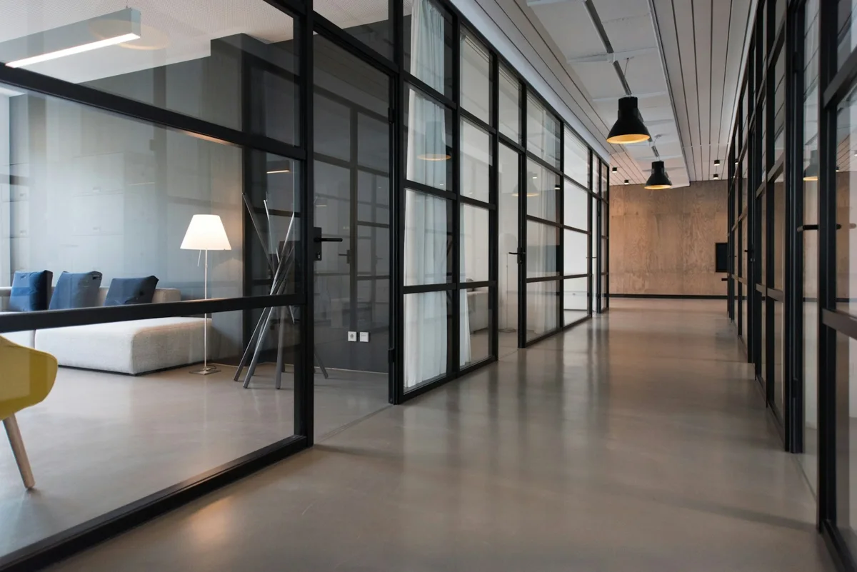 Office meeting and work spaces