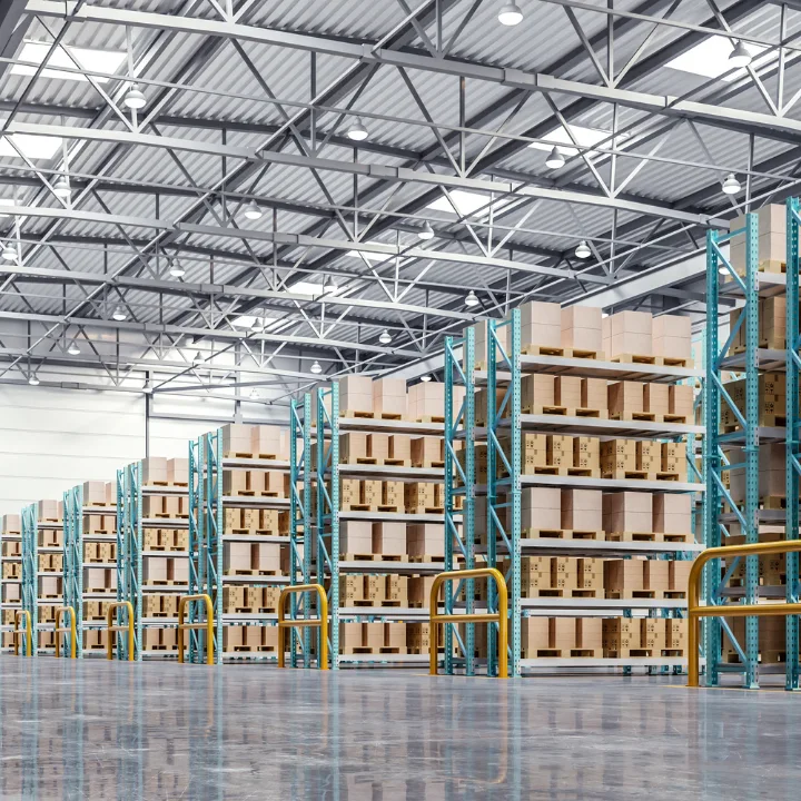 Warehouse storage and circulation space